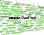 Secondary School Teacher Indicating Senior Schools And Career Stock Photo