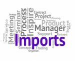Imports Word Represents Buy Abroad And Cargo Stock Photo