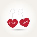  Love Heart Couple Earring Stock Photo