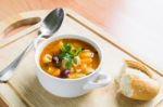 Minestrone Soup Stock Photo