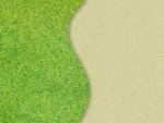Green Grass Curve On Sand Background Stock Photo