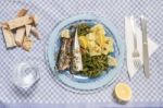 Portuguese Mackerel Fish Meal Stock Photo