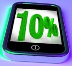 10 On Smartphone Showing Bargains And Reduced Prices Stock Photo