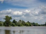 View Of The Lake At Hever Castle Stock Photo