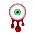 Halloween Blood Eyeball Stock Photo