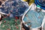 Latchi, Cyprus/greece - July 23 : Bags Of Fishing Nets On The Je Stock Photo