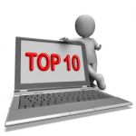 Top Ten Laptop Shows Best Top Ranking Or Rating Stock Photo