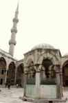 Hagia Sophia Courtyard In Istanbul Stock Photo