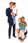 Family With Two Children Stock Photo