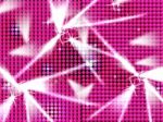 Pink Grid Indicates Lightsbeams Of Light And Entertainment Stock Photo