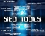 Seo Tools Indicates Gear Web And Appliance Stock Photo
