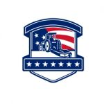 Brush Hogging Services Usa Flag Badge Stock Photo