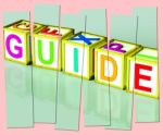 Guide Word Show Advice Assistance And Recommendations Stock Photo