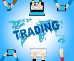 Online Trading Indicates Web Site And Commerce Stock Photo