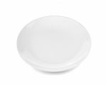 White Plate Isolated On White Background Stock Photo