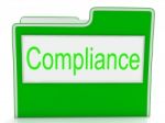 Compliance Files Shows Agree To And Comply Stock Photo