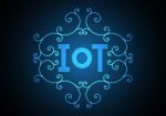 Internet Of Things Technology Monogram Abstract Background Stock Photo