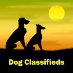 Dog Classifieds Represents Ad Doggy And Newspaper Stock Photo