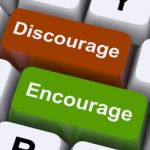 Discourage Or Encourage Keys Stock Photo