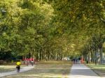 People Exercising In The Parc Aux Angeliques In Bordeaux Stock Photo