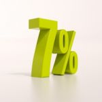 Percentage Sign, 7 Percent Stock Photo