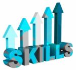 Skills Arrows Means Expertise Pointing And Abilities 3d Renderin Stock Photo