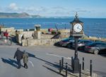 The Town Clock At The Seafront In Lyme Regis Stock Photo
