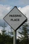 Passing Place Sign Stock Photo