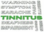 3d Image Tinnitus  Issues Concept Word Cloud Background Stock Photo