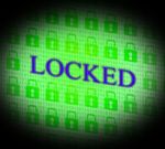 Locked Security Represents Secure Unauthorized And Locking Stock Photo