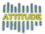 3d Imagen Attitude  Issues Concept Word Cloud Background Stock Photo