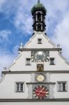 Market Place Square In Rothenburg Stock Photo
