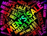 Men's Sale Means Person Offers And Offer Stock Photo
