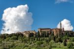 View Of Pienza In Tuscany Stock Photo