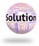 Solution Word Indicates Text Succeed And Resolution Stock Photo