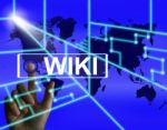 Wiki Screen Means Internet Information And Encyclopaedia Website Stock Photo