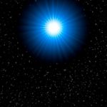 Bright Star On Space Stock Photo