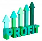 Profit Arrows Shows Earn Investment And Profitable 3d Rendering Stock Photo