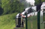 Driver Waving Goodbye Stock Photo