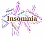 Insomnia Illness Means Sleep Disorder And Afflictions Stock Photo