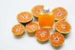Fresh Orange  Isolated On White Background Stock Photo