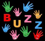 Kids Buzz Shows Public Relations And Youth Stock Photo