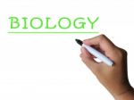 Biology Word Shows Study Of Animals And Plants Stock Photo