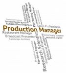 Production Manager Represents Manufacture Making And Employee Stock Photo