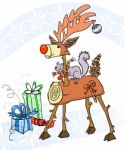 Stick Holiday Reindeer Stock Photo