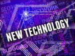 New Technology Indicates Recent Latest And Electronics Stock Photo