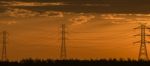High Voltage Power Tower Stock Photo