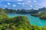 Bird Eye View Of Sea Thailand, Mu Ko Ang Thong Island National P Stock Photo