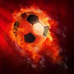 Soccer Fire Stock Photo