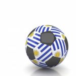 Uruguay Soccer Ball Isolated White Background Stock Photo